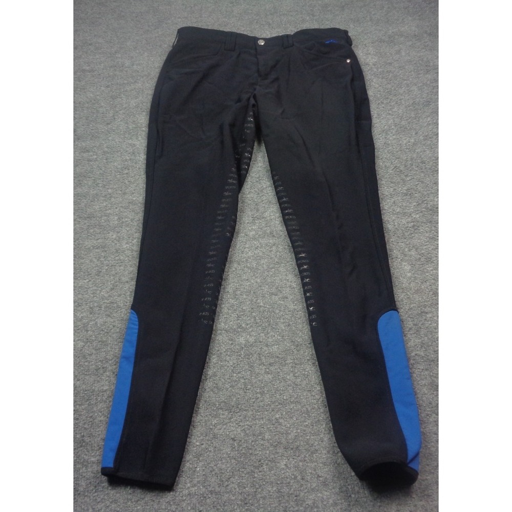 Schockemohle Hero Breeches Men 36 Navy Full Seat 4 Way Stretch Pocket Breathable
